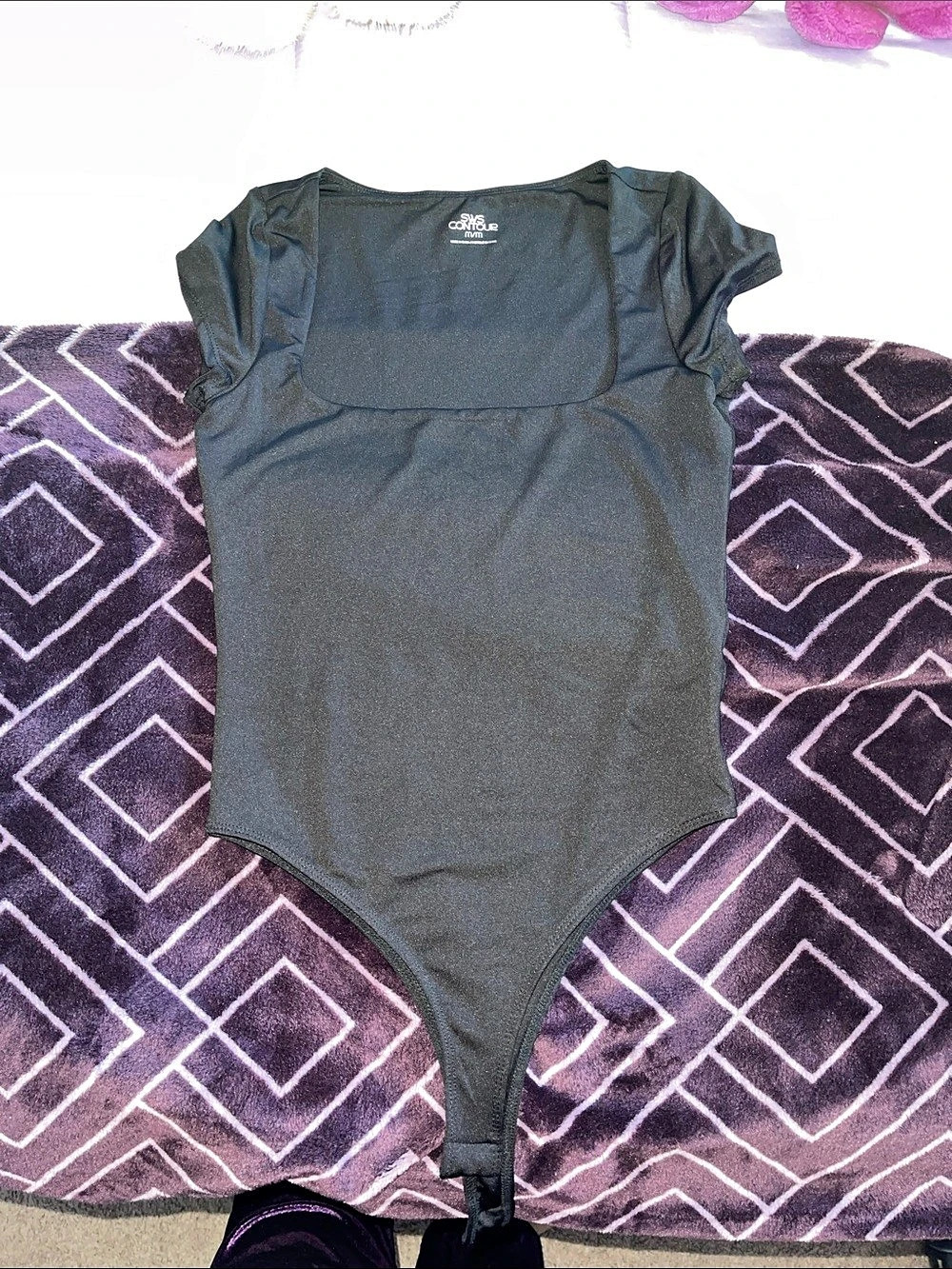 SWS Short Sleeve Bodysuit in Black Size Medium